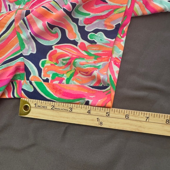 Lilly Pulitzer Tiki Wrap Romper Skort Banana Flambe Print Long Sleeve NWT - Picture 6 of 9